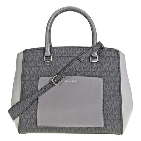 grey michael kors handbag|Michael Kors signature tote gray.